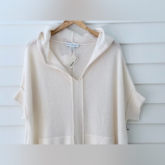 White + Warren Sweaters - NWT White + Warren 100% Cashmere Cream Hoodie Pop-Over Sweater XS / S